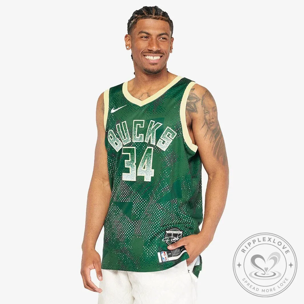 Milwaukee Bucks Green Select Series Jersey featuring Giannis Antetokounmpo