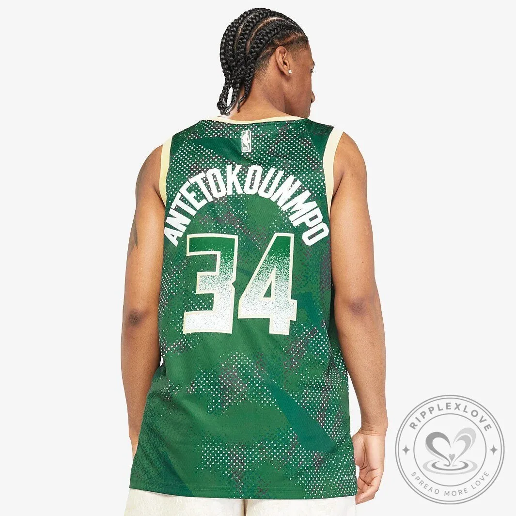 Milwaukee Bucks Green Select Series Jersey featuring Giannis Antetokounmpo 8 Milwaukee Bucks Green Select Series Jersey featuring Giannis Antetokounmpo