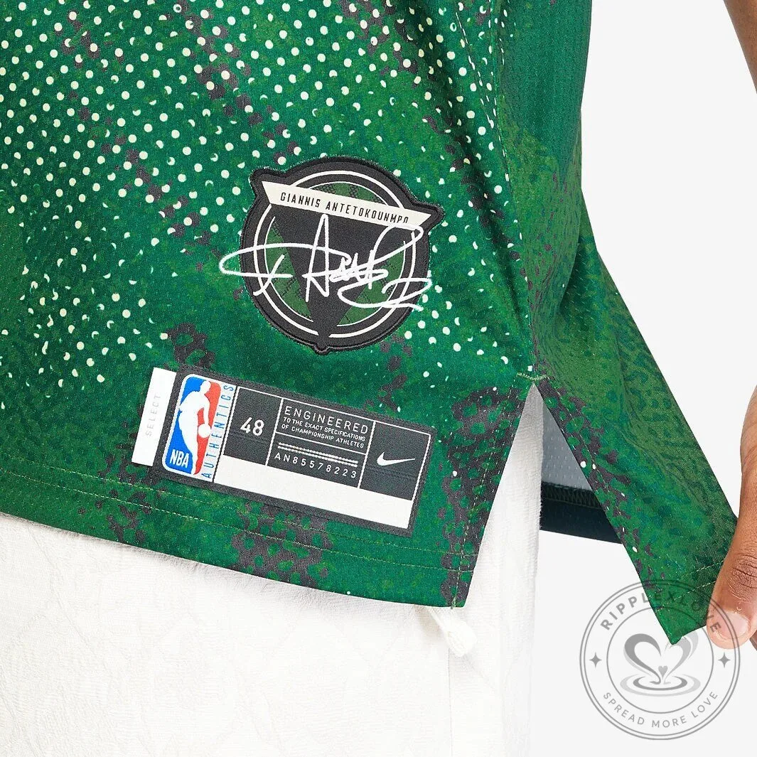Milwaukee Bucks Green Select Series Jersey featuring Giannis Antetokounmpo 9 Milwaukee Bucks Green Select Series Jersey featuring Giannis Antetokounmpo