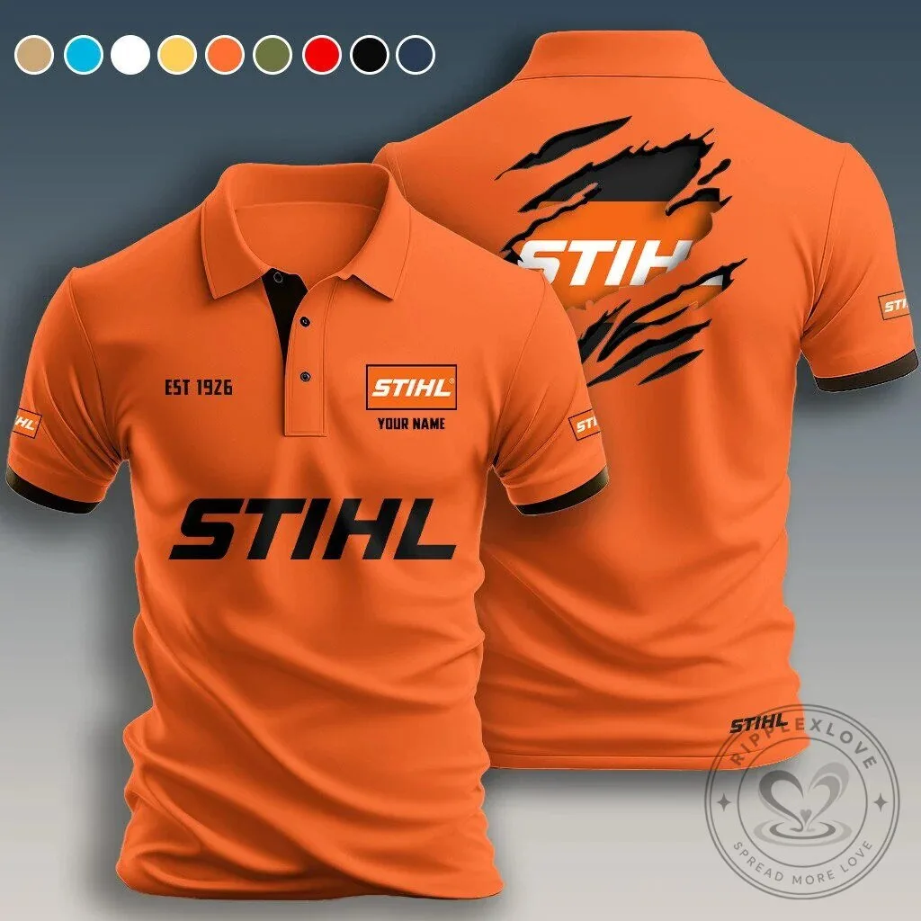 Personalized Stihl Limited Edition Orange Workwear Polo Shirt 2 Personalized Stihl Limited Edition Orange Workwear Polo Shirt