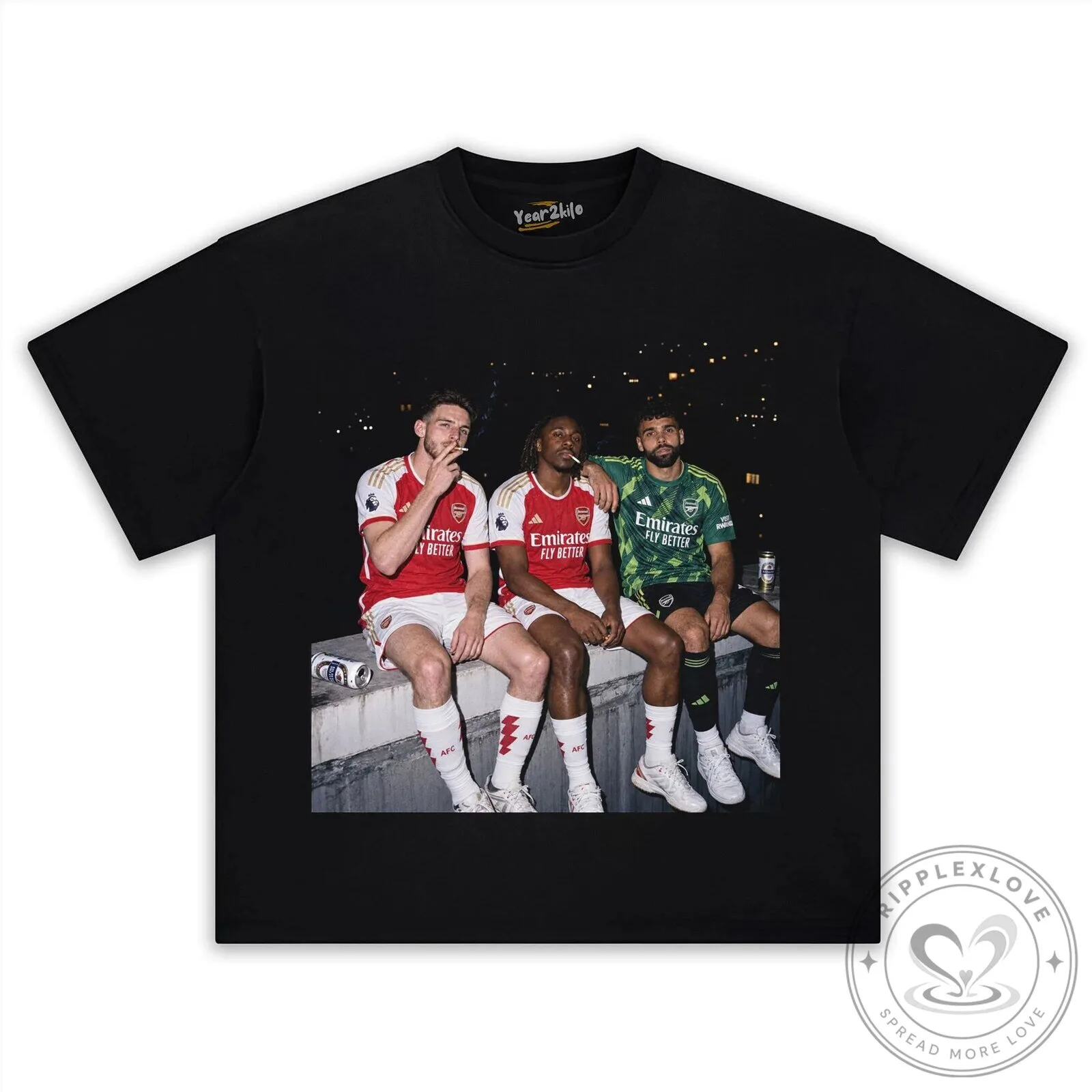 Declan Rice, Eberechi Eze, and David Raya Arsenal Football T-Shirt