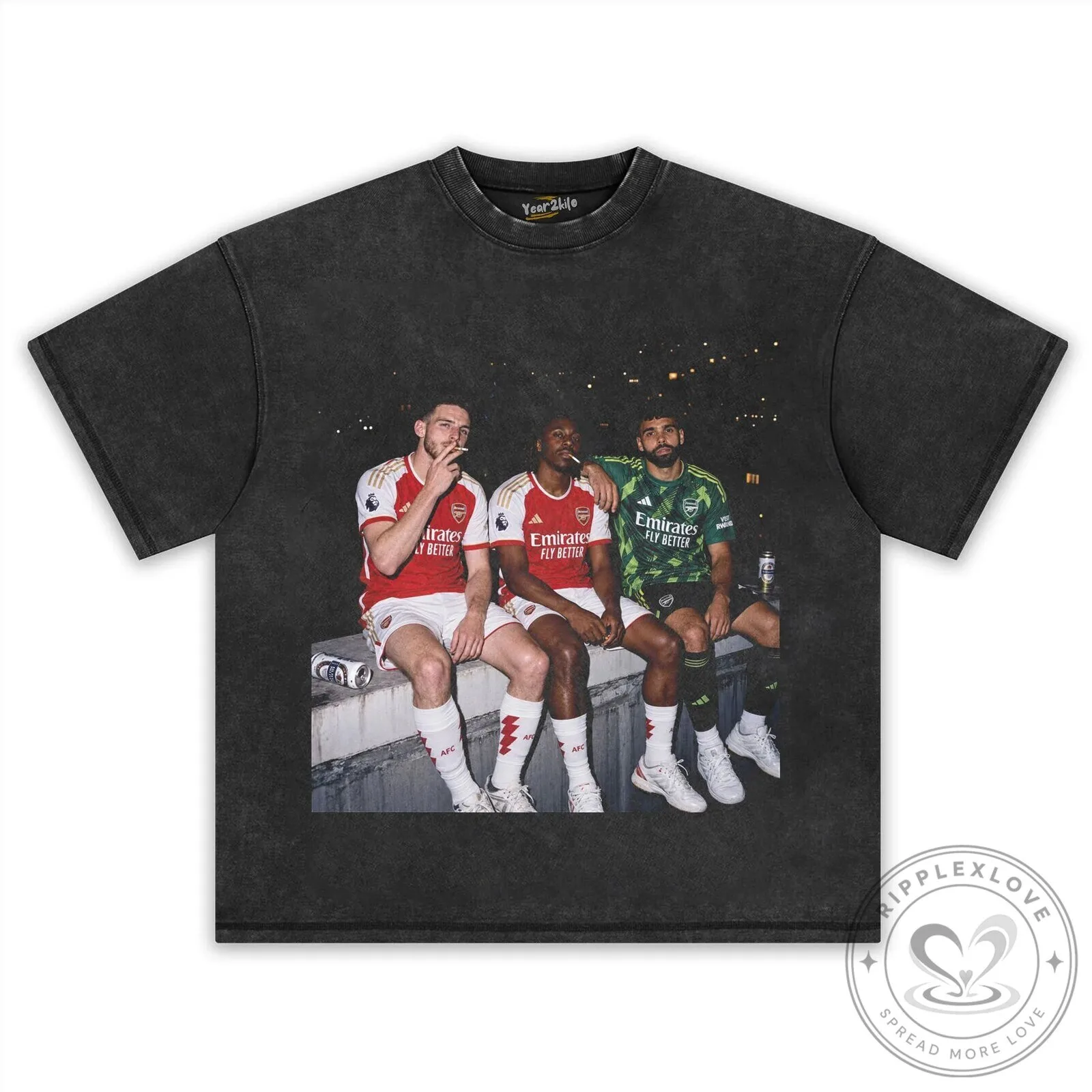Declan Rice, Eberechi Eze, and David Raya Arsenal Football T-Shirt 10 Declan Rice, Eberechi Eze, and David Raya Arsenal Football T-Shirt
