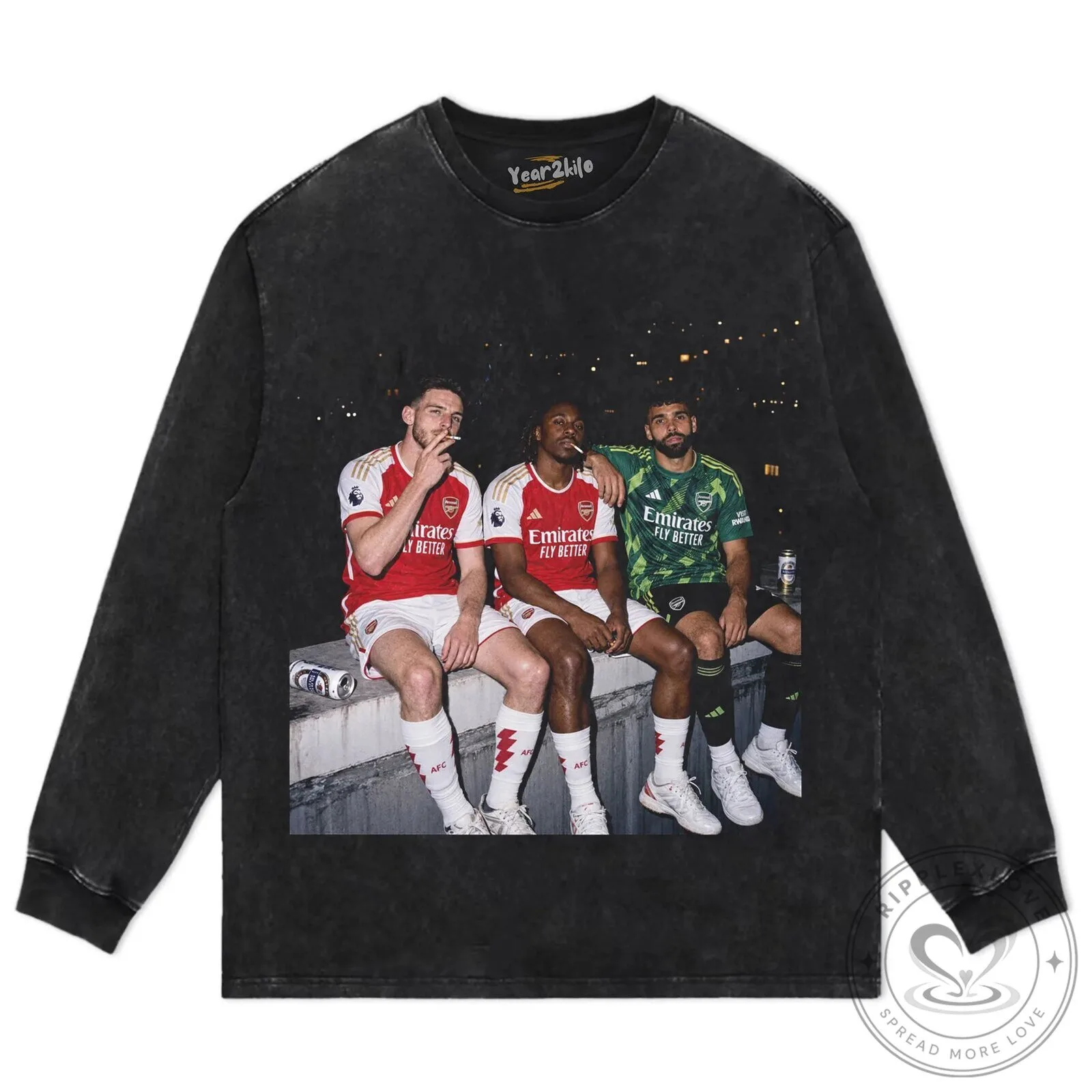 Declan Rice, Eberechi Eze, and David Raya Arsenal Football T-Shirt 14 Declan Rice, Eberechi Eze, and David Raya Arsenal Football T-Shirt