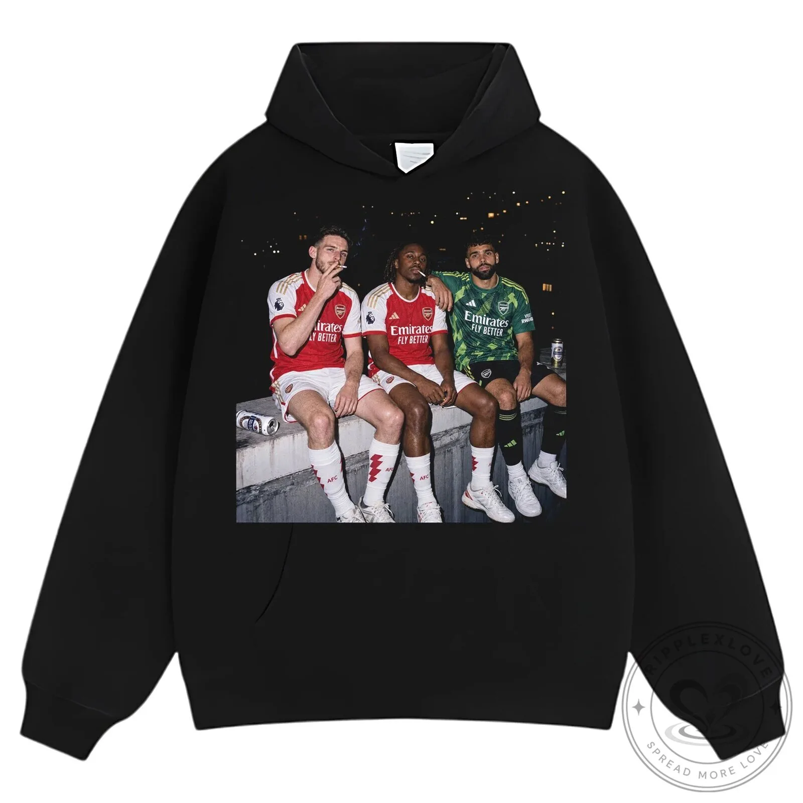 Declan Rice, Eberechi Eze, and David Raya Arsenal Football T-Shirt 15 Declan Rice, Eberechi Eze, and David Raya Arsenal Football T-Shirt