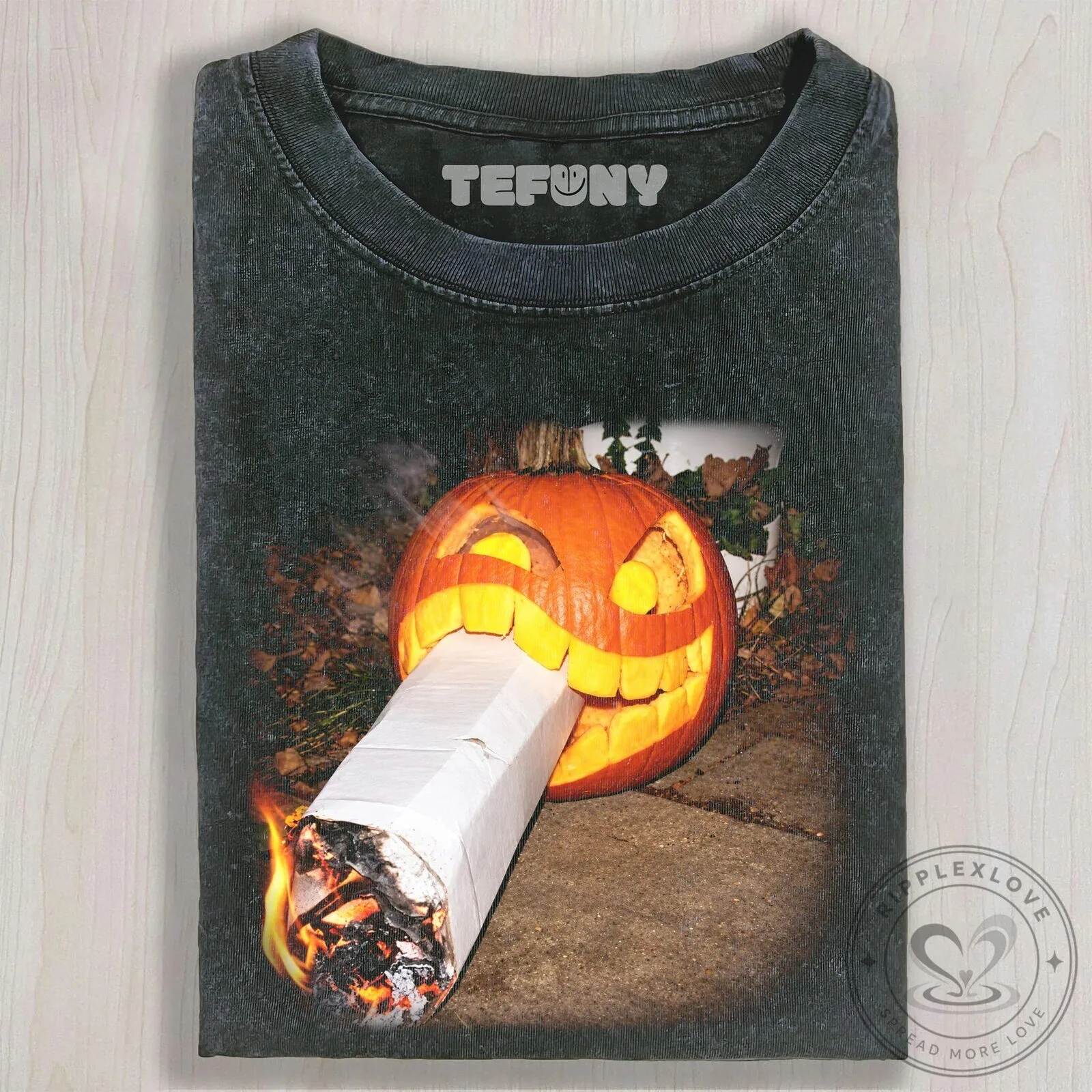 Smoking Pumpkin Head Halloween Jack-O'-Lantern Unisex T-Shirt 7 Smoking Pumpkin Head Halloween Jack-O'-Lantern Unisex T-Shirt