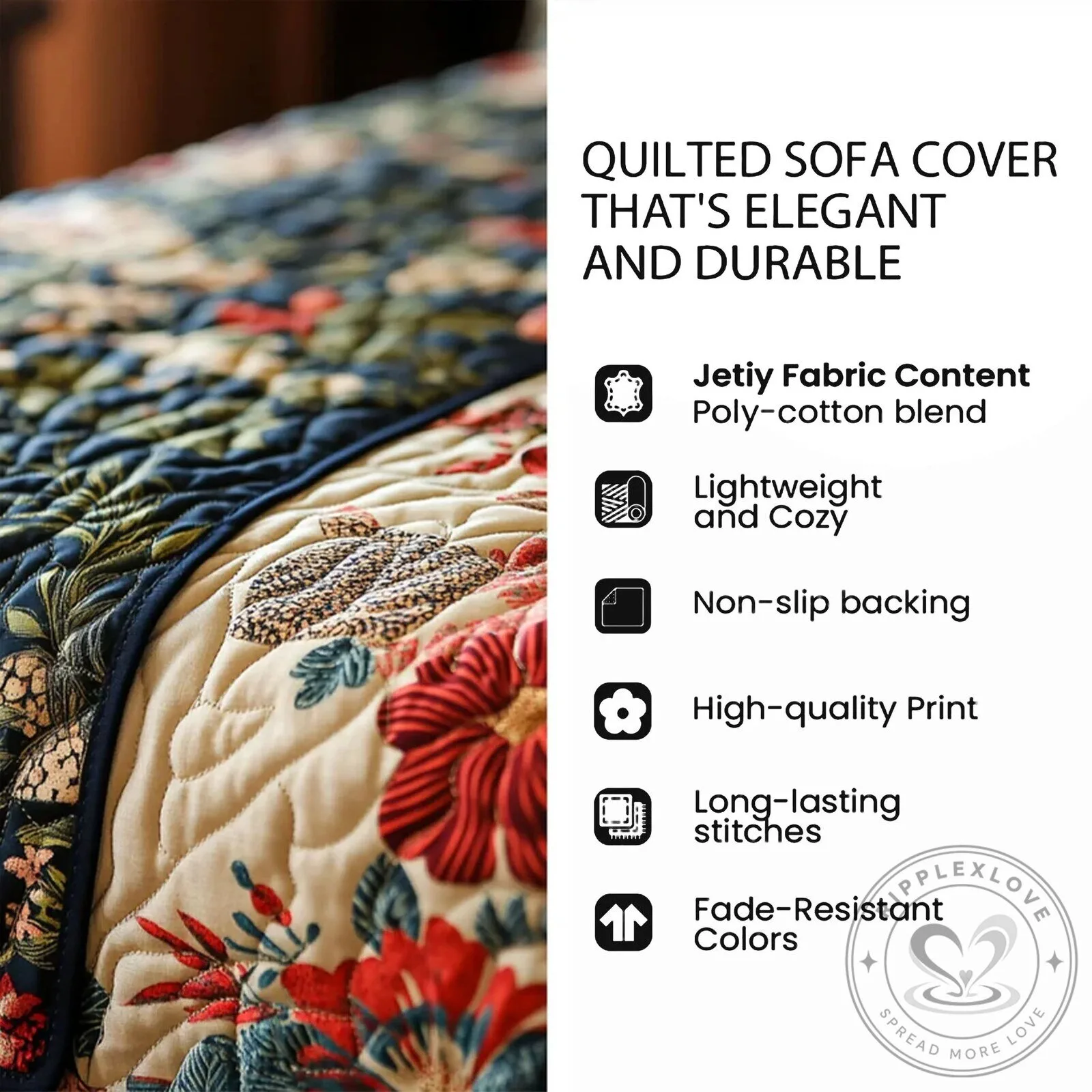 Colorful Chicken Quilted Recliner Slipcover, Farmhouse Decor Sofa Cover 16 Colorful Chicken Quilted Recliner Slipcover, Farmhouse Decor Sofa Cover