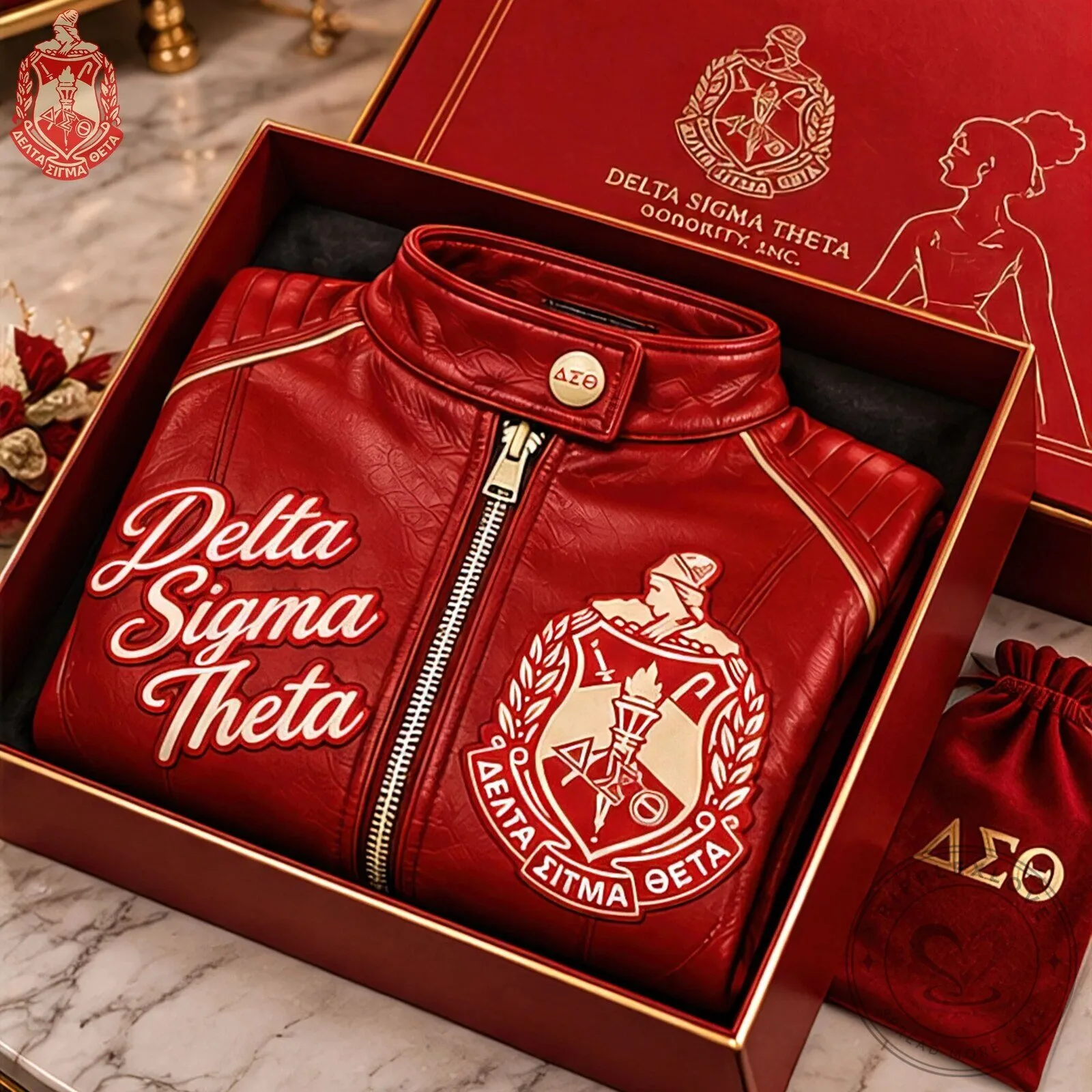 Delta Sigma Theta Sorority Incorporated Red Leather Jacket 10 Delta Sigma Theta Sorority Incorporated Red Leather Jacket