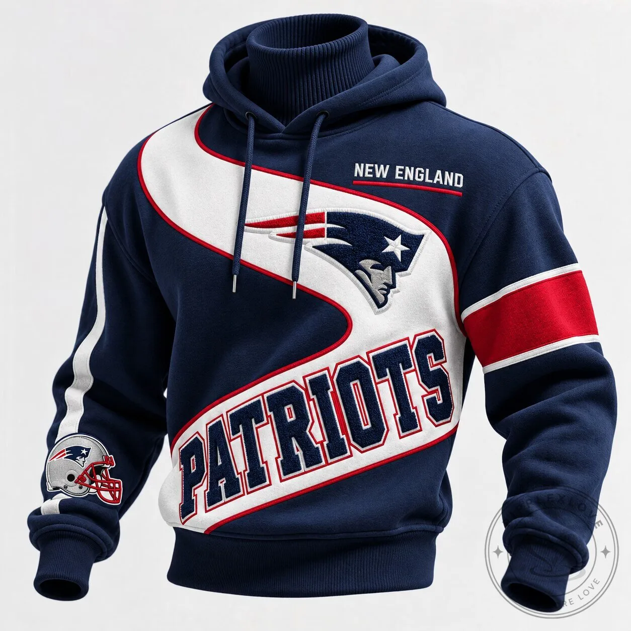 New England Patriots NFL Football Team Navy Blue Hoodie